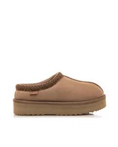 Женские балетки с внутренней отделкой из меха Mustang, коричневый