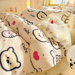 Disney Комплект постельного белья 1,5 м, 4 предмета, для одеяла 200x230 см, Kekaoai, класс А для мамы и малыша, несминаемое, нелиняющее