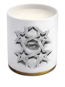 Набор из трех свечей Grand Bazaar n30 с узором звезд L'Objet, белый