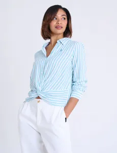 Рубашка U.S. Polo Assn Long Sleeve Knotted Stripe, голубой