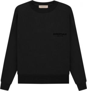 Толстовка Fear of God Essentials Crewneck 'Stretch Limo', черный