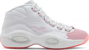 Кроссовки question mid 'pink toe' Reebok, белый
