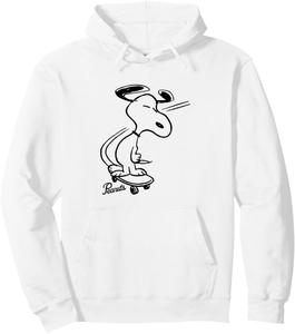Худи с изображением Снупи из мультфильма «Peanuts» и скейтборда, синяя