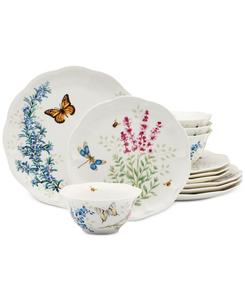 Набор посуды Butterfly Meadow Herbs, 12 предметов, на 4 персоны Lenox, мультколор