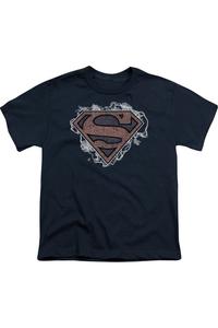 Футболка с коротким рукавом для детей "Супермен в грозовых облаках" Gildan