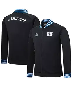 Мужская черная толстовка с молнией и регланными рукавами El Salvador National Team Presentation Umbro