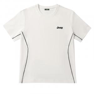 Футболка Unisex Crew Neck Moderate Straight Fit Jeep, pearl белый