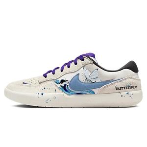 Nike Кроссовки для скейтбординга SB Force 58, унисекс, низкие, серые/белые