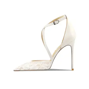 Suyymakk Туфли на тонком каблуке высотой 10 см, женские, белые