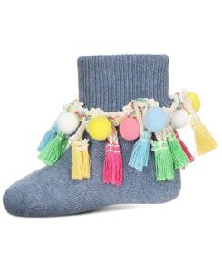 Детские носки до щиколотки Pom-Pom-Palooza MeMoi, Denim