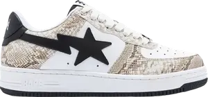 Кроссовки Bapesta Beige Snakeskin, загар