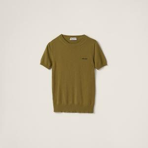 Кашемировый свитер Miu Miu, зеленый