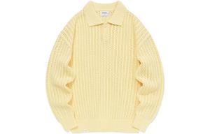 COVERNAT SS24 Вязаный свитер мужской светло-желтый