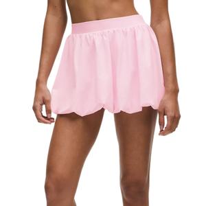 Пузырьковая юбка с высокой талией теннисный низ 3' women's Lululemon, розовый