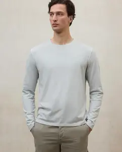 Мужская футболка с длинным рукавом и круглым вырезом Ecoalf, светло-серый