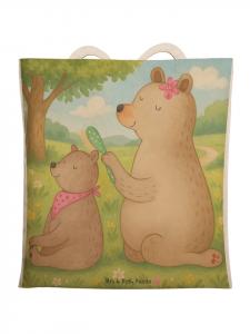 Mr. & Mrs. Panda Сумка-шоппер с изображением медведя и ребенка, выполненная в белом цвете (без надписи)