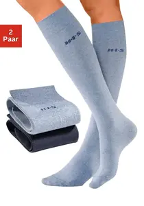 Гольфы H.I.S (упаковка, 2 пары), с удобными манжетами, синий