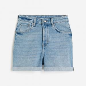 Шорты H&M Mom Ultra High Denim, голубой