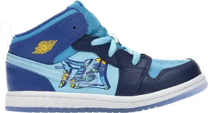 Кроссовки Air Jordan 1 Mid TD Fly, синий