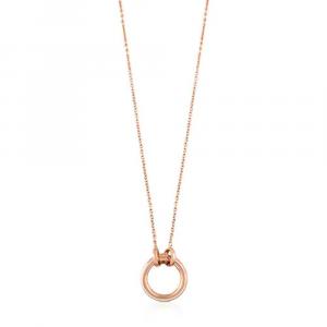 Колье с подвеской Tous Hold 1,6 см, розовое серебро