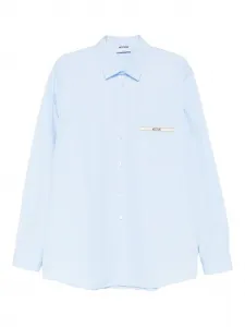 Рубашка с логотипом Moschino, синий