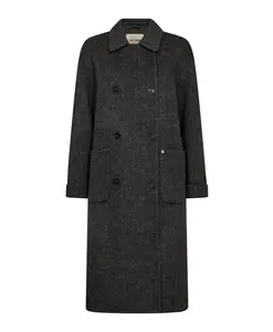 Классическое шерстяное пальто с большими карманами Mos Mosh, серый