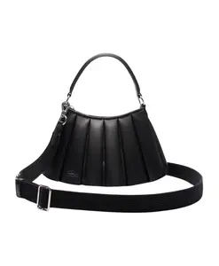 Маленькая кожаная сумка Lenglen Lacoste, черный