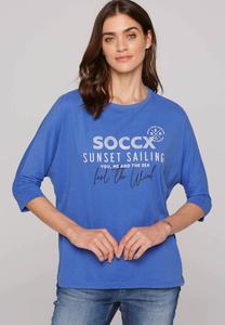 Топ с длинными рукавами MIT FLEDERMAUSÄRMELN Soccx, синий