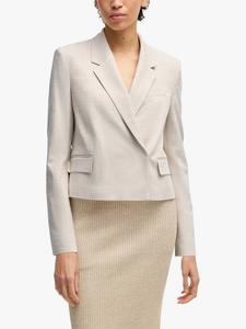 Блейзер с запахом jaleto на шее HUGO BOSS, серый