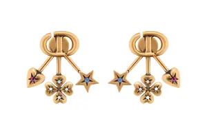 Золотые серьги-гвоздики для женщин Metal Stud DIOR