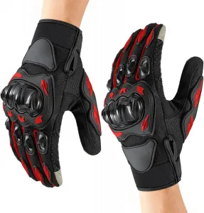 Мотоциклетные перчатки, спортивные перчатки с полными пальцами, жесткие, защитные и дышащие спортивные перчатки для комфорта и безопасности во время езды, l