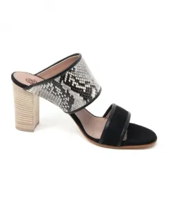 Сандалии с принтом под питона, изготовленные в Италии. Maliparmi, черный