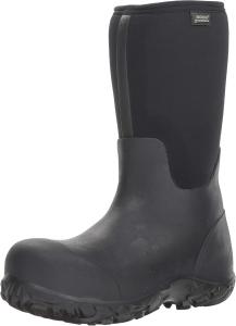 Мужские рабочие ботинки BOGS с проколотостойким композитным носком, водонепроницаемые, для дождя и строительства, черный