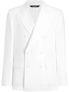 Двубортный блейзер Dolce & Gabbana, белый