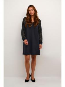 CULTURE Трикотажное платье CUchabrina А-образного силуэта, черное