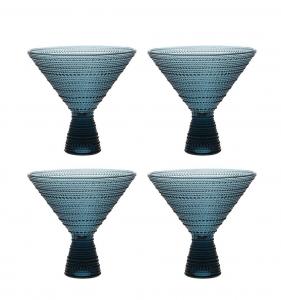Набор из 4 бокалов для мартини «Юпитер» Fortessa, цвет cornflower