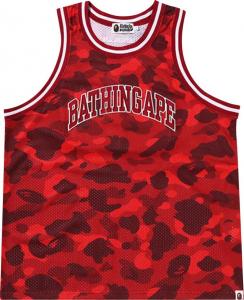 Топ BAPE Color Camo Basketball Tank Top 'Red', красный