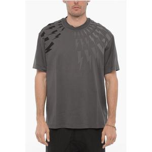 Футболка Easy Fit с круглым вырезом и принтом To-On-Ton Neil Barrett, Gray