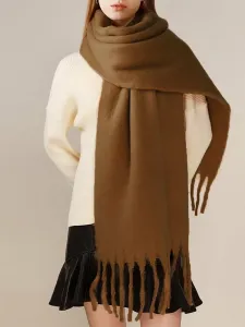 Шарф с бахромой, женский шарф Doux Belle, цвет Coffee