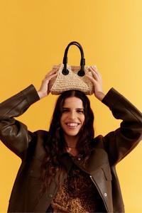 Мини-Сумка на плечо Aylin соломенной формы Whistles, белый