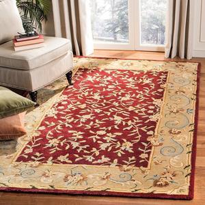 Ковер ручной работы SAFAVIEH, 122 x 183 см, Bergama Collection Red / Dark Beige BRG164A Oriental Premium Wool