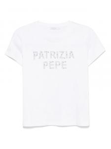 Футболка с аппликацией логотипа Patrizia Pepe, белый