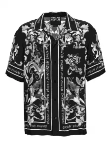 Рубашка с принтом в стиле барокко Versace Jeans Couture, черный