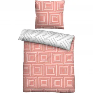 Двустороннее постельное белье Kappa «Эмма», простота в уходе + качество тонкой нити, 100% хлопок, молния, цвет rose