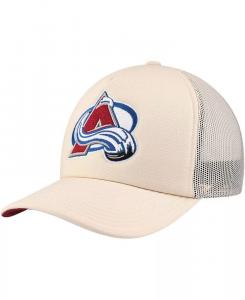 Мужская кремовая шапка Colorado Avalanche Foam Front Trucker Adjustable Mitchell & Ness