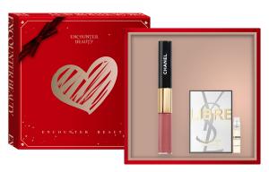 жидкая помада длительного ношения двойного эффекта + пробный набор духов наборы для макияжа легко растушевывается зеркальное покрытие тонального средства CHANEL, #174-endless розовый+perfume vial+box