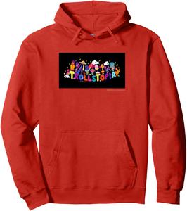 Толстовка с изображением троллей из мультфильма «Тролли: Тролльстопия» Trolls, красный