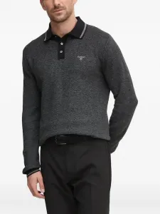 Текстурированная рубашка-поло Barbour, черный