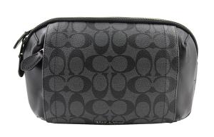 Кожаный поясной мешок Graham Tubas мужской серо-черный COACH