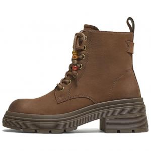 Короткие женские ботинки Martin на среднем каблуке TATA, Black